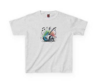 Graphic T-Shirt with Electric Guitar Design