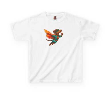 T-shirt super-héros teckel