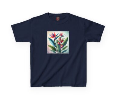 Marineblaues T-Shirt mit Blumenmuster