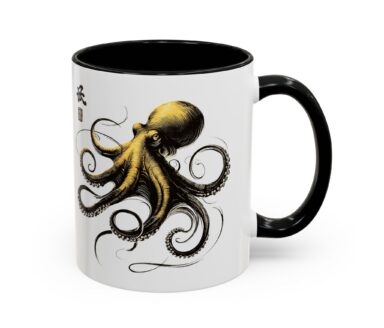 Taza Pulpo Blanco y Negro