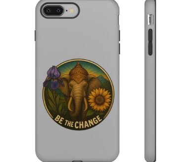 Elephant Phone Case with Floral Design