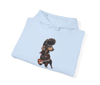 Sweat à capuche bleu clair avec illustration de chien