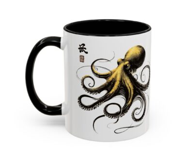 Taza con diseño de pulpo