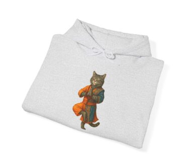 Sudadera con capucha gráfica de gato con bata
