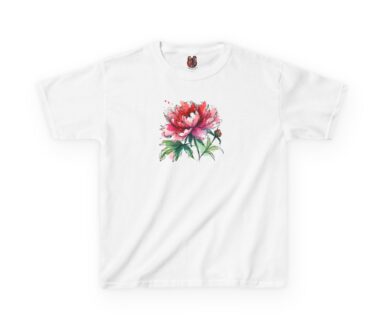 Camiseta blanca con diseño floral