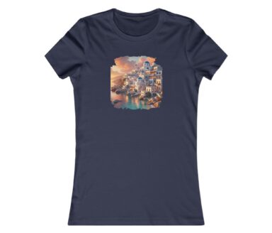 Navy T-Shirt with Graphic Design