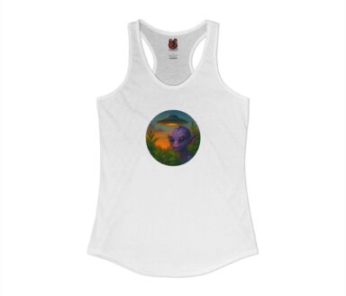 Camiseta blanca con estampado de alienígena