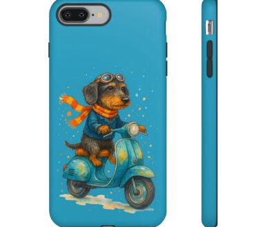 Coque de téléphone "Chien sur un scooter"