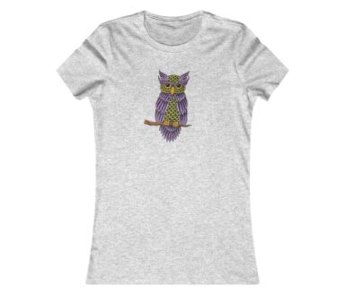 Gray T-Shirt with Owl Design