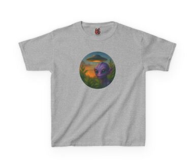 Gray T-Shirt with Alien Graphic