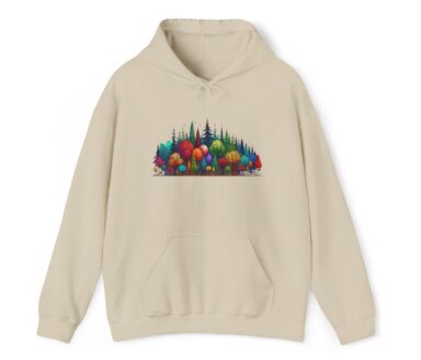 Colorful Tree Design Hoodie