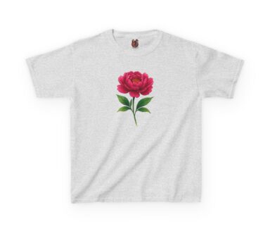 Camiseta gris con estampado floral