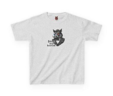Gray T-Shirt with Animal Illustration