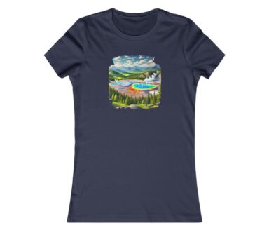 Navy Blue T-Shirt with Yellowstone Design