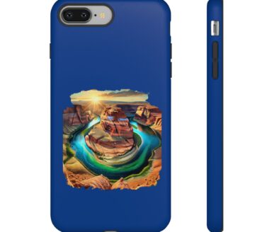 Blue Phone Case with Canyon Design