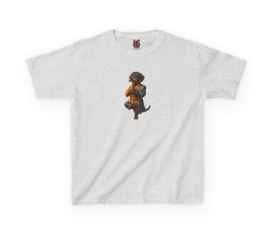 Graphic T-Shirt with Dog Character Design