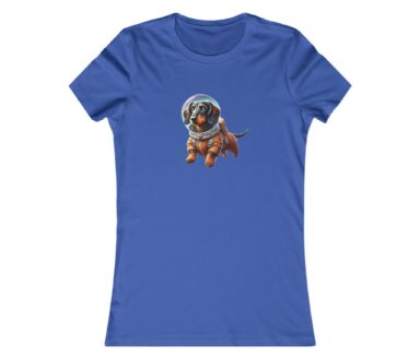 T-shirt Teckel en combinaison spatiale