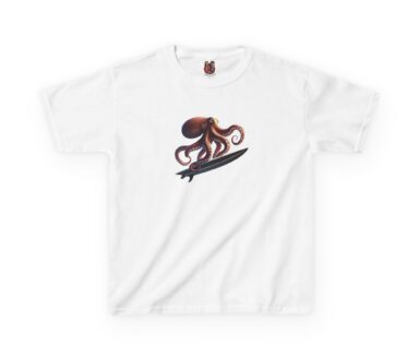 Octopus Graphic on White T-Shirt