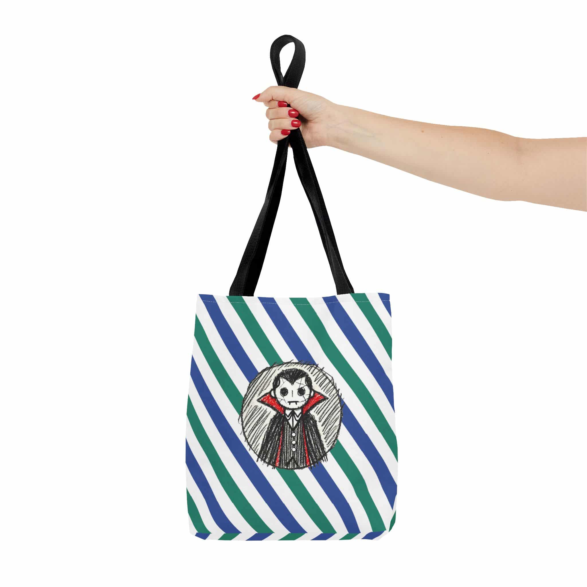 Dracula Tote bag – Vampire purse – Gothic handbag vampire print - Image 2