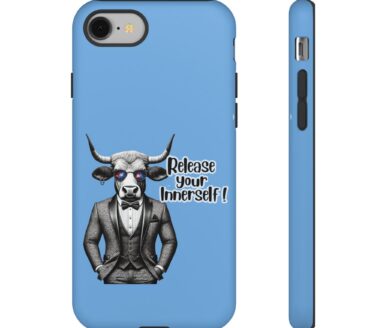 Bull Illustration on Phone Case