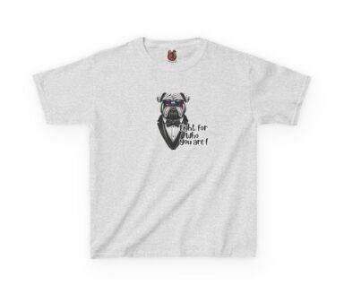 Gray T-Shirt with Bulldog Graphic