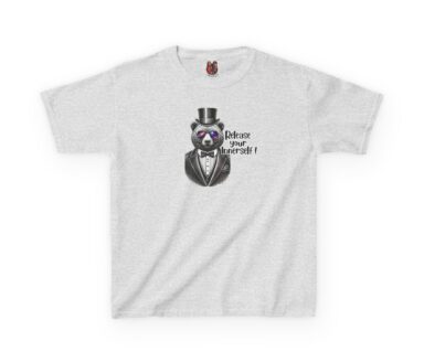 Gray T-Shirt with Panda Design