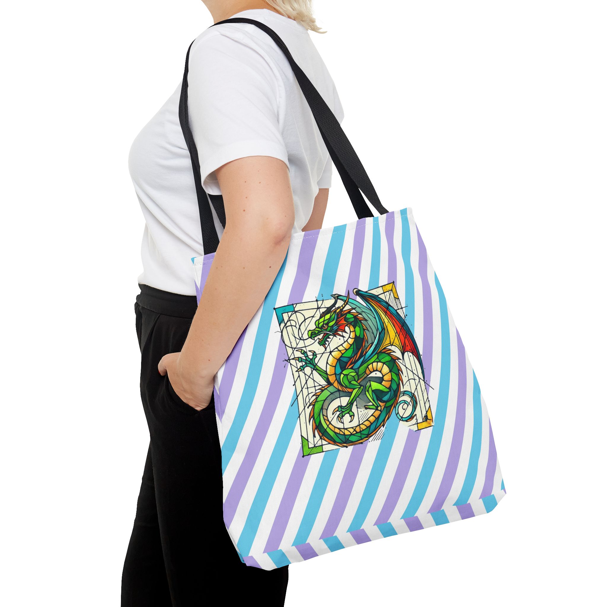 Dragon Tote bag – Medieval purse – Fantasy Dragon tote bag medieval print - Image 6