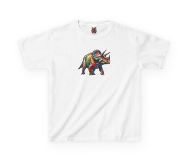 T-Shirt graphique Triceratops coloré
