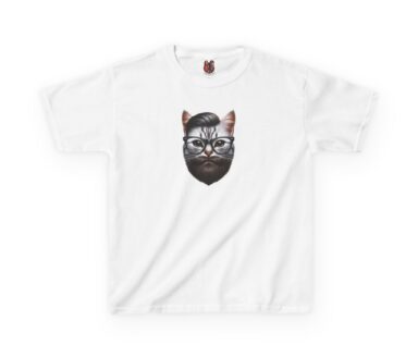 Graphic T-Shirt with Cat Design