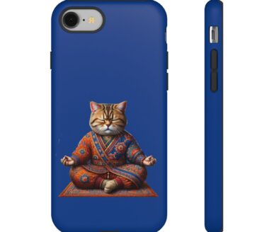 Cat Phone Case with Meditative Design
