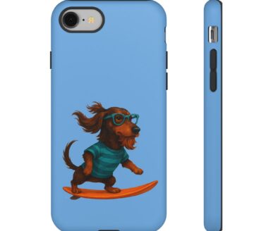 Dog Surfing Phone Case Design