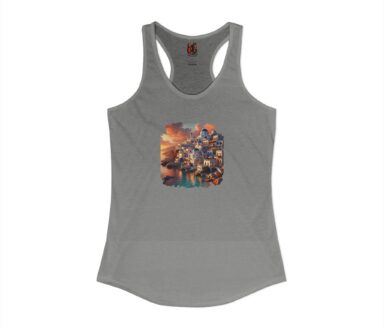 Gray Tank Top with Graphic Design