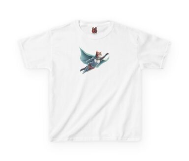 T-shirt Chat en Costume de Super-héros