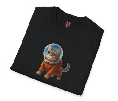 Camiseta temática de gato en el espacio