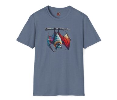 Camiseta gráfica con diseño de murciélago