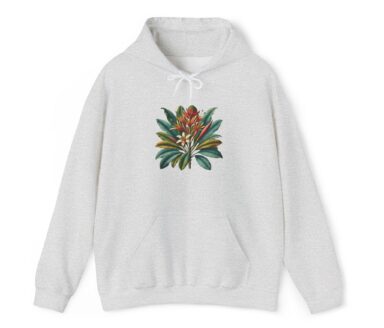 Grijze Hoodie met Bloemendessin