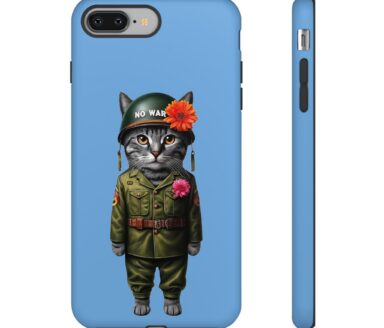 Cat in Military Uniform Phone Case