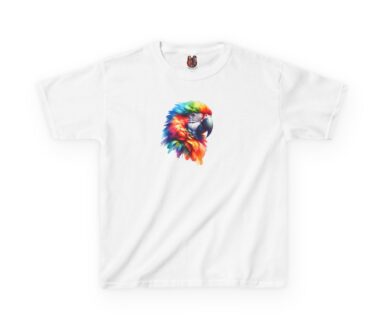 Colorful Parrot Graphic T-Shirt