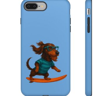 Dachshund Surfing Phone Case