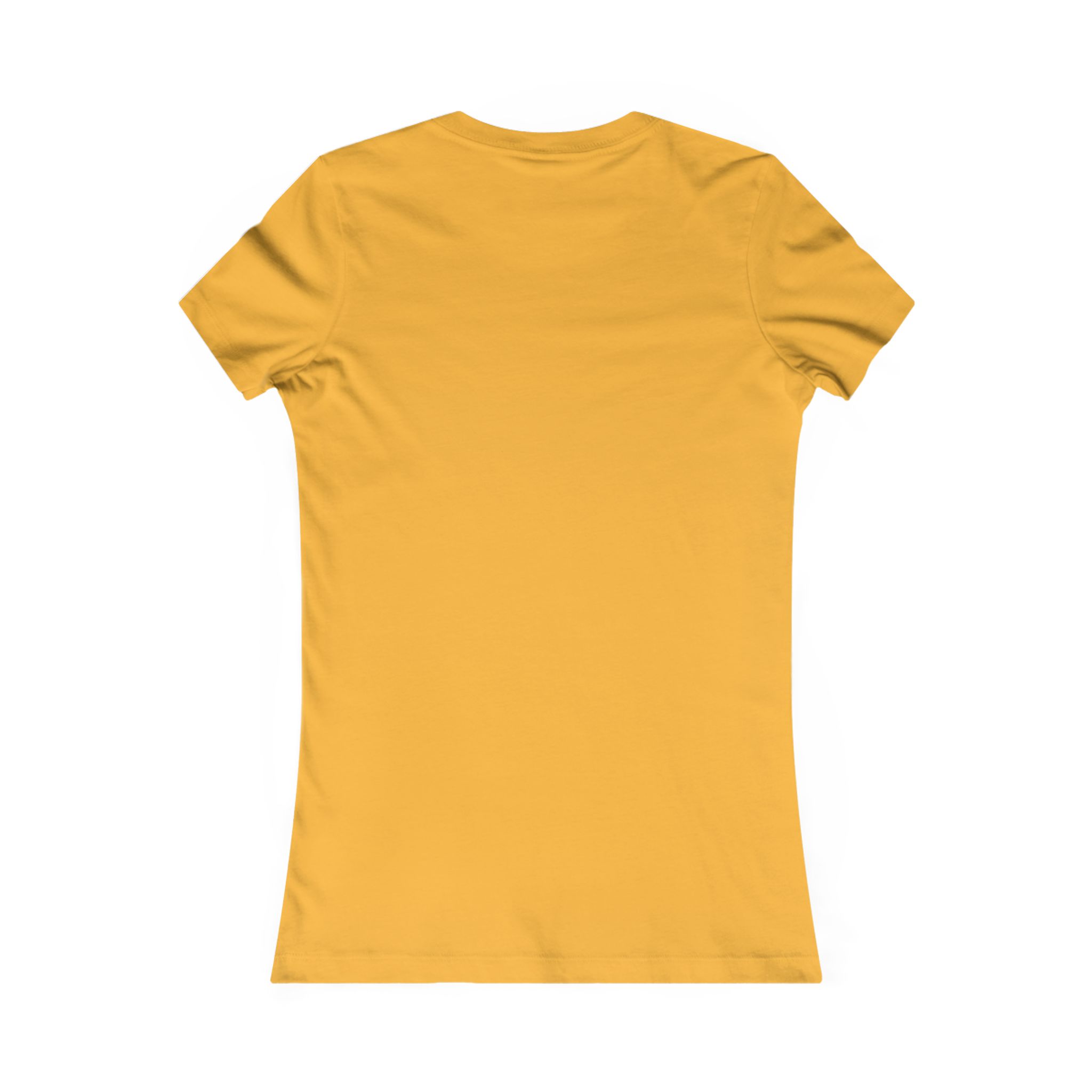 Back view of a plain yellow short-sleeve t-shirt without any design or text.