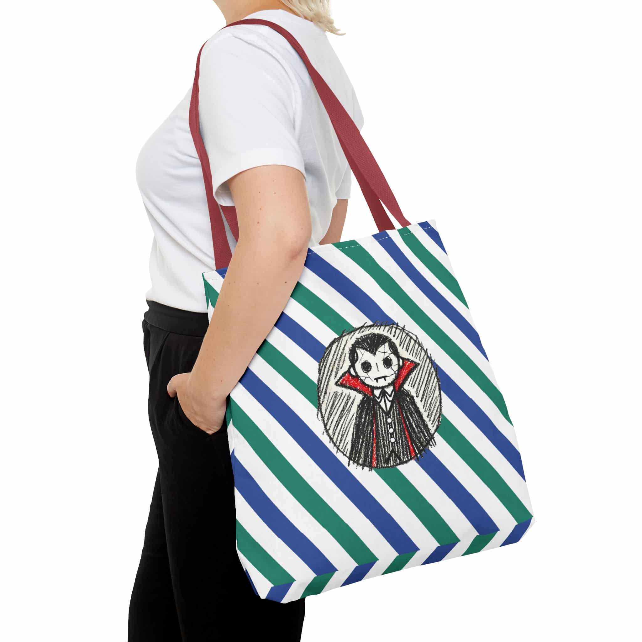 Dracula Tote bag – Vampire purse – Gothic handbag vampire print - Image 12