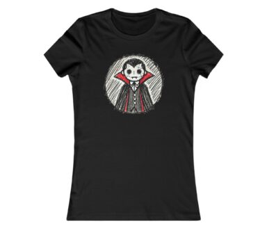 Black T-Shirt with Dracula Design