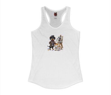 Camiseta sin mangas de artista de Dachshund