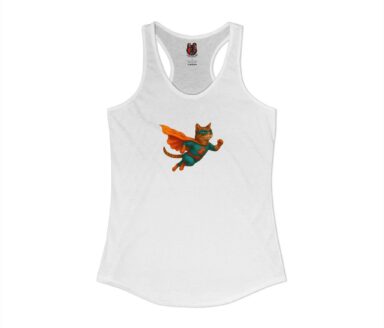 Camiseta sin mangas de gato superhéroe