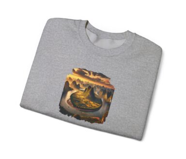 Guilin China landscape print on gray sweatshirt